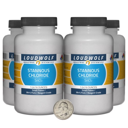 Stannous Chloride - 4 Pounds in 4 Bottles
