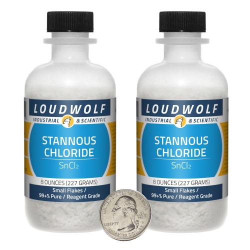 Stannous Chloride - 1 Pound in 2 Bottles