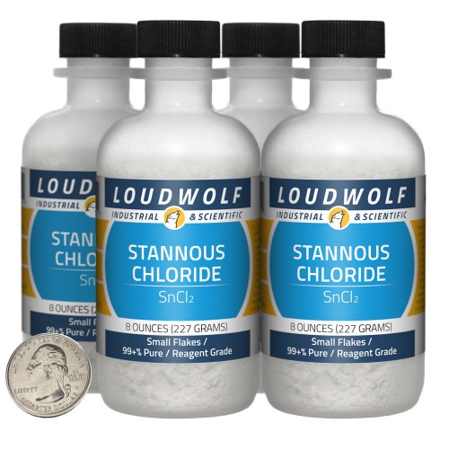 Stannous Chloride - 2 Pounds in 4 Bottles