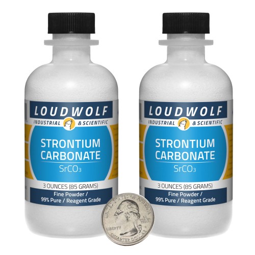 Strontium Carbonate - 6 Ounces in 2 Bottles