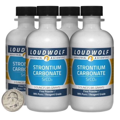 Strontium Carbonate - 12 Ounces in 4 Bottles