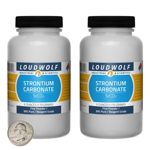 Strontium Carbonate - 12 Ounces in 2 Bottles