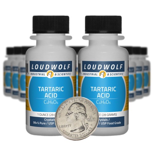 Tartaric Acid - 1.3 Pounds in 20 Bottles