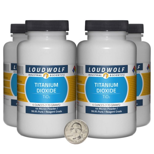 Titanium Dioxide - 1.5 Pounds in 4 Bottles