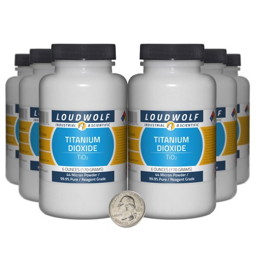 Titanium Dioxide - 2.3 Pounds in 6 Bottles