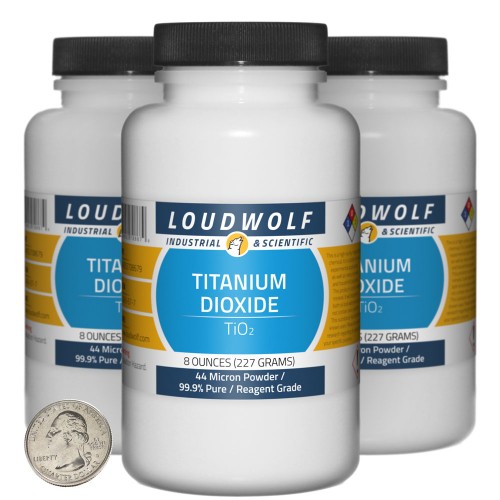 Titanium Dioxide - 1.5 Pounds in 3 Bottles