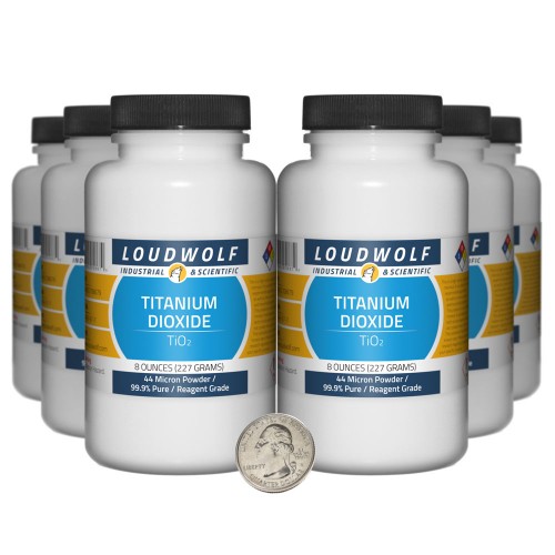 Titanium Dioxide - 3 Pounds in 6 Bottles