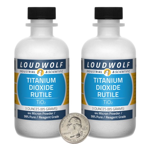 Titanium Dioxide Rutile - 6 Ounces in 2 Bottles