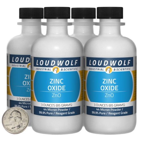 Zinc Oxide - 12 Ounces in 4 Bottles Zinc Oxide - 12 Ounces in 4 Bottles