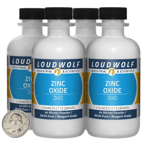Zinc Oxide - 1 Pound in 4 Bottles Zinc Oxide - 1 Pound in 4 Bottles