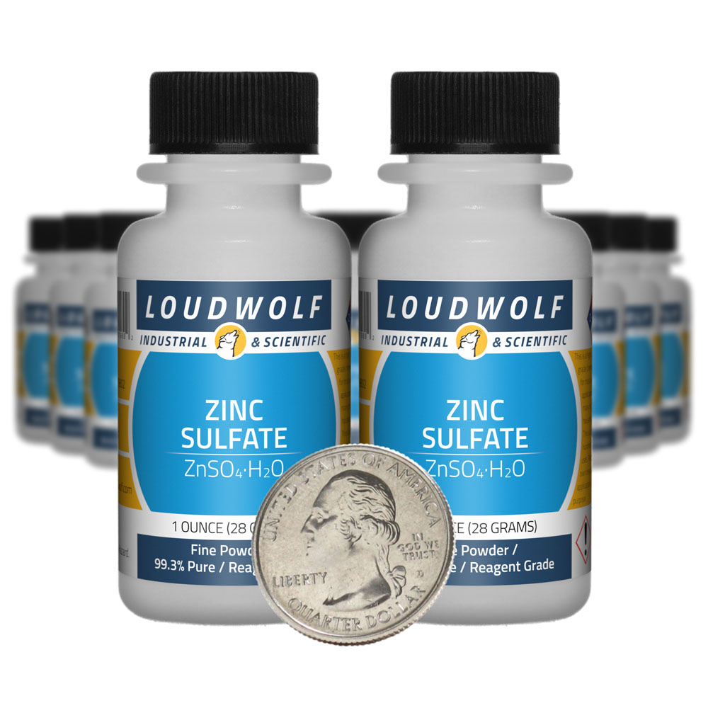 Zinc Sulfate - 1.3 Pounds in 20 Bottles Zinc Sulfate - 1.3 Pounds in 20 Bottles