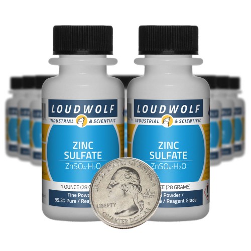 Zinc Sulfate - 1.3 Pounds in 20 Bottles Zinc Sulfate - 1.3 Pounds in 20 Bottles